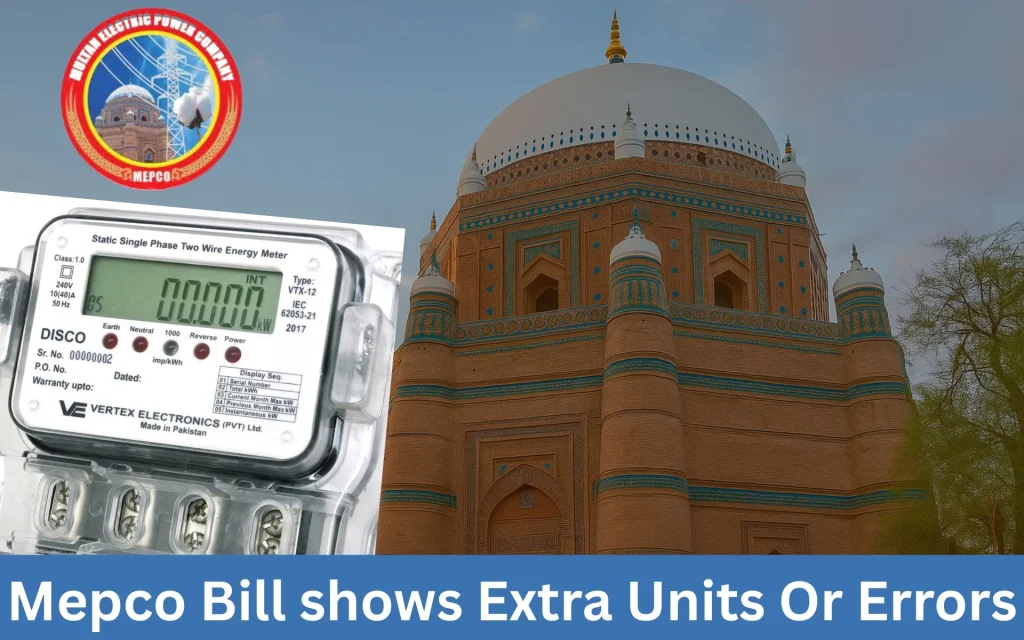  MEPCO Bill Shows Extra Units or Errors